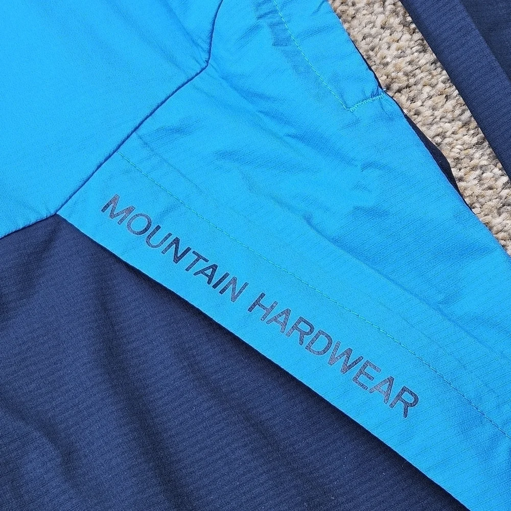 Mountain Hardwear ThunderShadow Jacket Blue Zip Up Coat Mens Size Medium